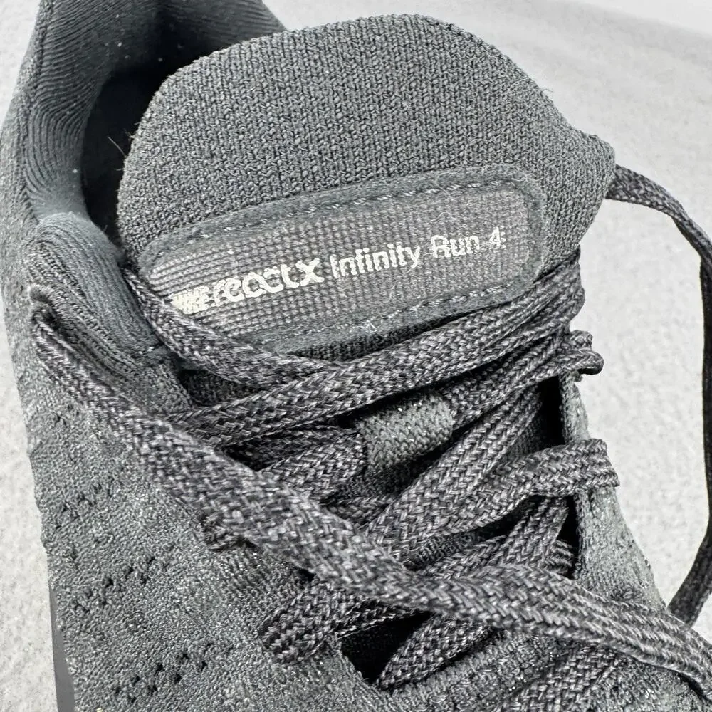 Nike ReactX Infinity Run 4 Womens 7 Black Gold Running Shoes DR2670-006